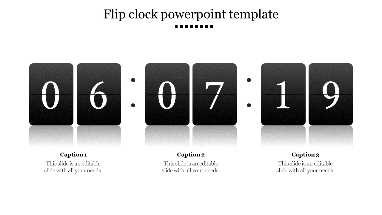 Flip Clock PowerPoint Template Presentation & Google Slides